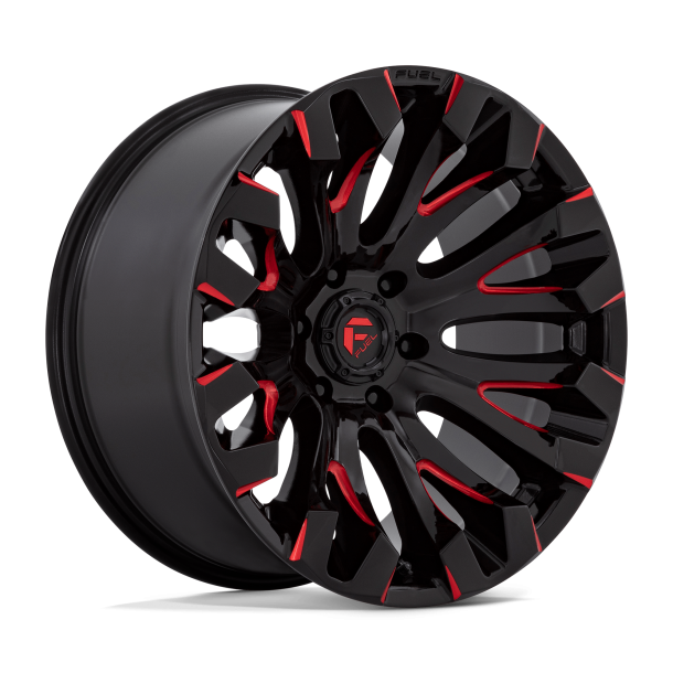 FUEL D829 QUAKE Gloss Black Milled Red Tint 18X9 5X114.3 (BS 5.04) CB 72.56