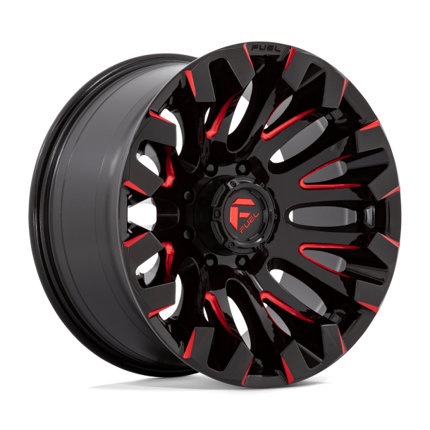 FUEL D829 QUAKE Gloss Black Milled Red Tint 20X10 8X165.1 (BS 4.79) CB 125.10