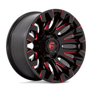 FUEL D829 QUAKE Gloss Black Milled Red Tint 20X10 8X170 (BS 4.79) CB 125.10