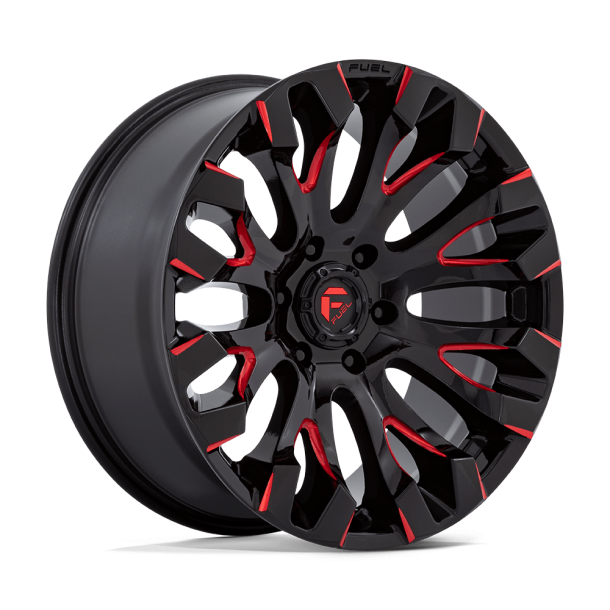 FUEL D829 QUAKE Gloss Black Milled Red Tint 20X9 6X135 (BS 5.04) CB 87.10