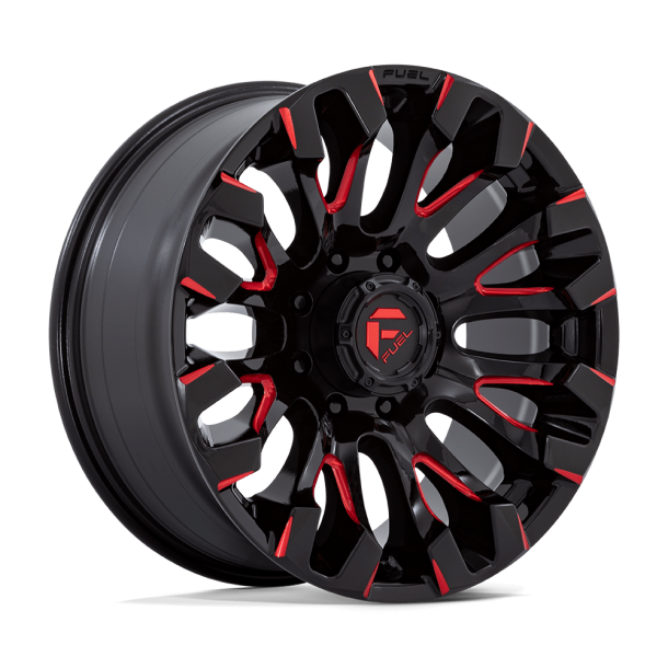 FUEL D829 QUAKE Gloss Black Milled Red Tint 20X9 8X165.1 (BS 5.04) CB 125.10