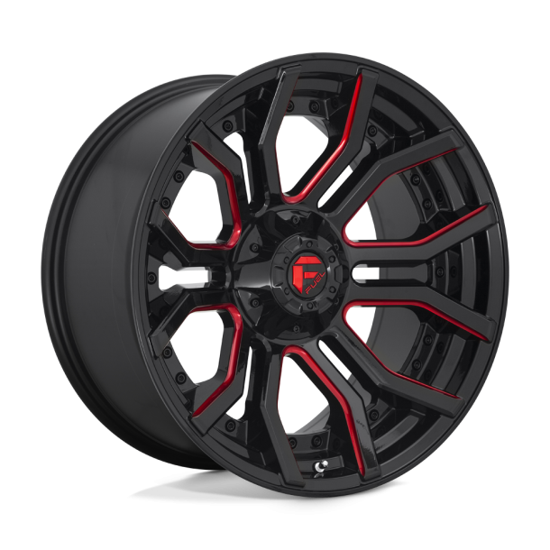 FUEL D712 RAGE Gloss Black Red Tinted Clear 20X10 6X135 (BS 4.79) CB 106.10