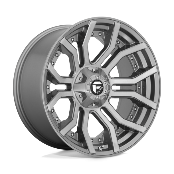 FUEL D713 RAGE PLATINUM Brushed Gun Metal Tinted Clear 20X10 5X127 (BS 4.79) CB 87.10