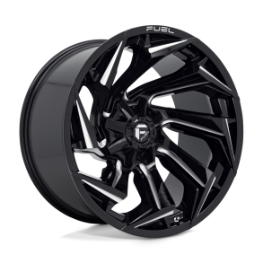 FUEL D753 REACTION Gloss Black Milled 22X12 8X165.1 (BS 4.77) CB 125.10