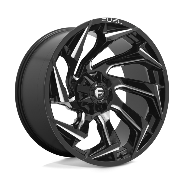 FUEL D753 REACTION Gloss Black Milled 24X12 6X135 (BS 4.77) CB 106.10