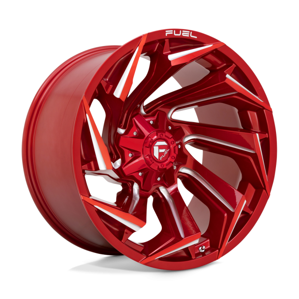 FUEL D754 REACTION Candy Red Milled 22X12 8X165.1 (BS 4.77) CB 125.10