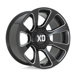 KMC XD XD854 REACTOR Gloss Black Milled 20X9 5X139.7 (BS 5.00) CB 78.10
