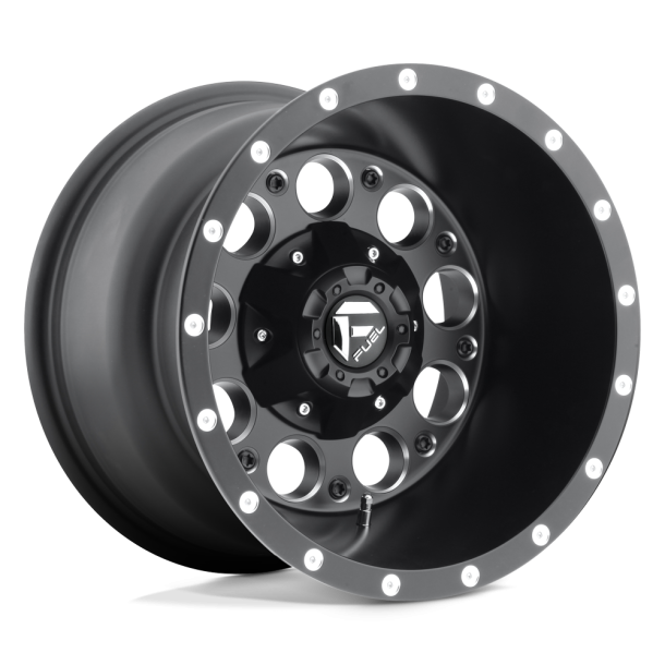 FUEL D525 REVOLVER Matte Black Milled 15X10 6X139.7 (BS 3.81) CB 108.00