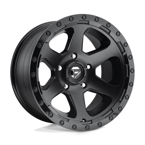 FUEL D589 RIPPER Matte Black Gloss Black Lip 17X9 5X127 (BS 4.53) CB 78.10