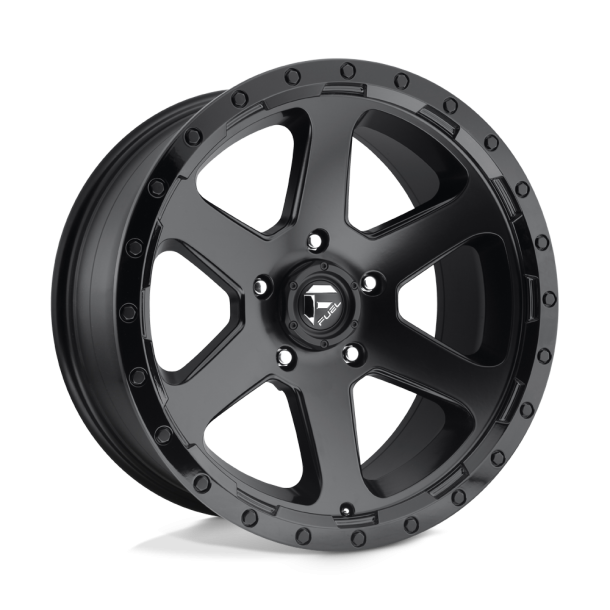 FUEL D589 RIPPER Matte Black Gloss Black Lip 16X8 6X139.7 (BS 4.54) CB 108.00