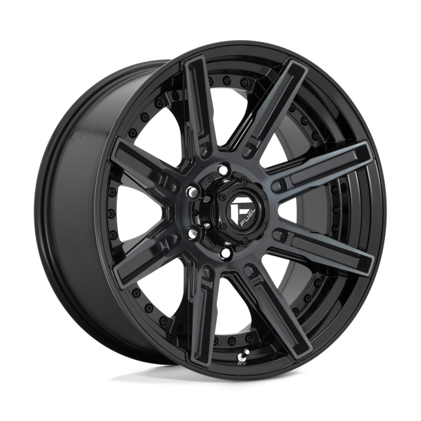 FUEL D708 ROGUE Gloss Machined Double Dark Tint 20X10 5X127 (BS 4.79) CB 71.50