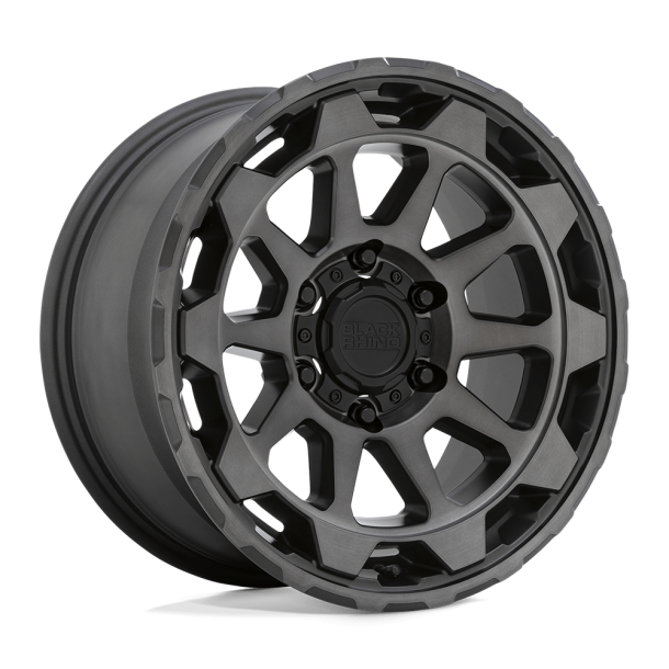 BLACK RHINO ROTOR Matte Gunmetal w/ Brushed Tinted Face 17X8.5 5X127 (BS 4.04) CB 71.50