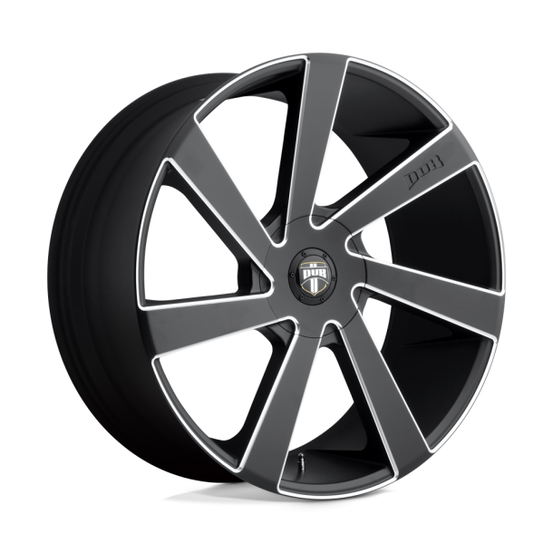 DUB S133 DIRECTA Matte Black Milled 22X9.5 5X114.3 (BS 6.55) CB 72.56