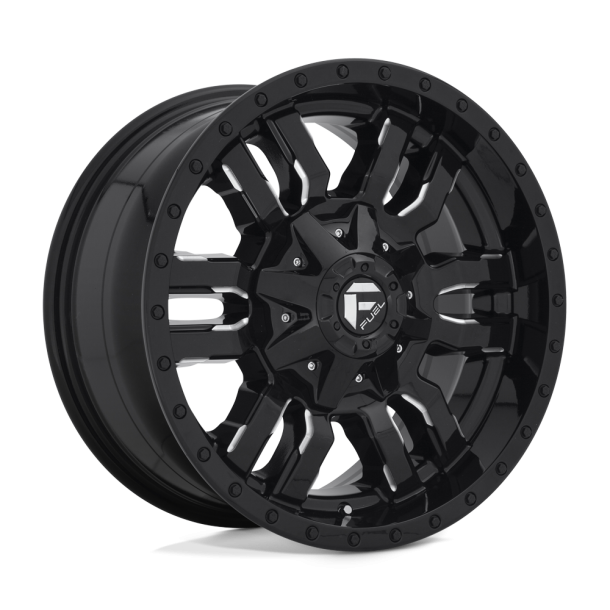 FUEL D595 SLEDGE Gloss Black Milled 18X9 8X165.1 (BS 5.79) CB 125.10