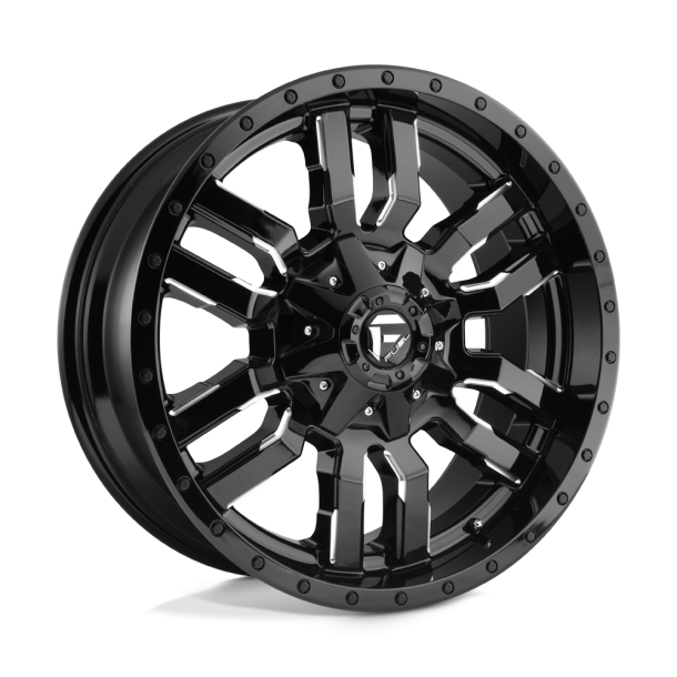 FUEL D595 SLEDGE Gloss Black Milled 17X9 5X114.3 (BS 4.53) CB 78.10