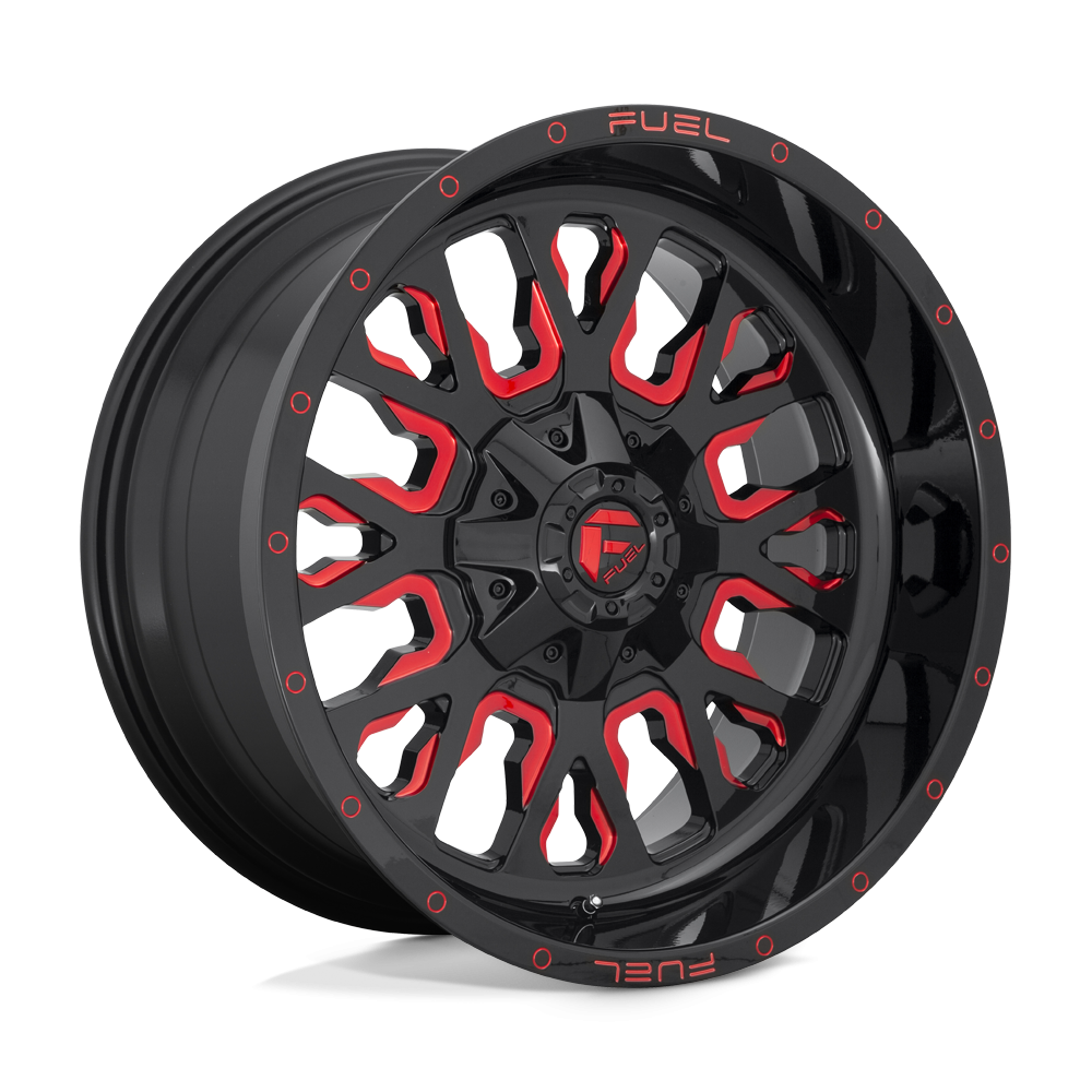 Fuel D612 Stroke Gloss Black Red Tinted Clear 22x12 5x139 7 Bs 4 77