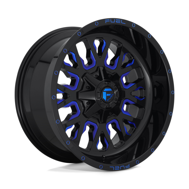 FUEL D645 STROKE Gloss Black Blue Tinted Clear 17X9 5X114.3 (BS 4.53) CB 78.10