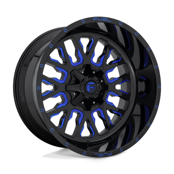 FUEL D645 STROKE Gloss Black Blue Tinted Clear 22X12 8X165.1 (BS 4.77) CB 125.10