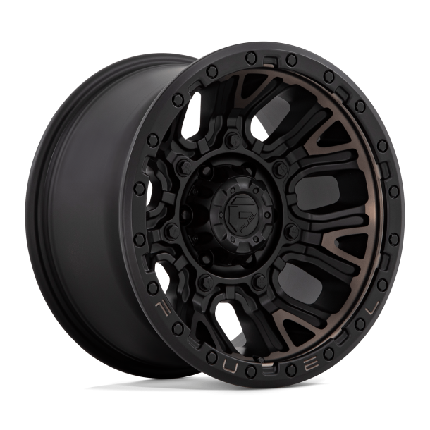 FUEL D824 TRACTION Matte Black w/ Double Dark Tint 17X9 5X127 (BS 4.53) CB 71.50