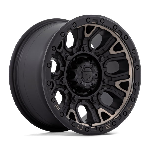 FUEL D824 TRACTION Matte Black w/ Double Dark Tint 17X9 6X135 (BS 5.04) CB 87.10