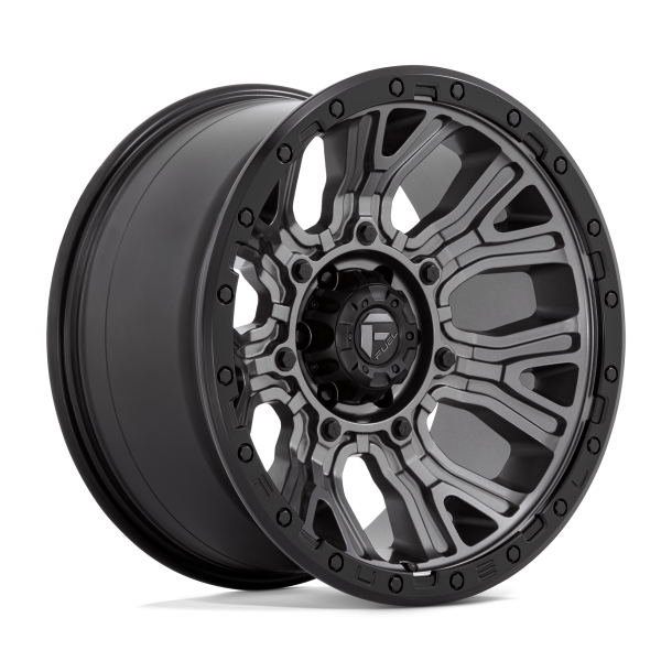 FUEL D825 TRACTION Matte Gunmetal w/ Black Ring 20X10 6X135 (BS 4.79) CB 87.10