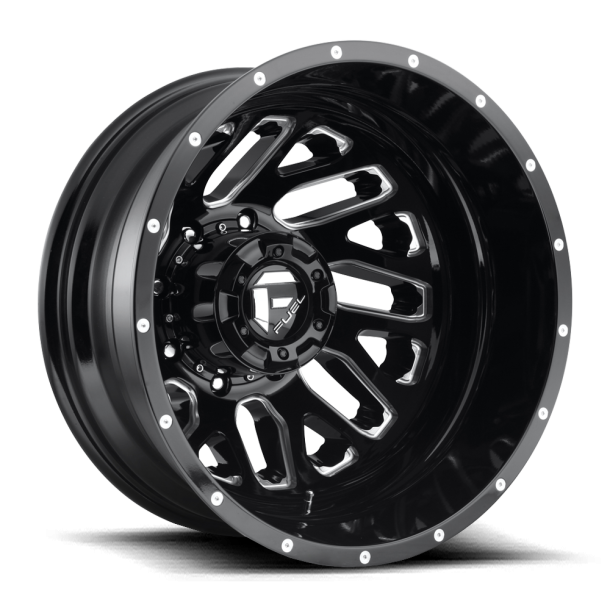 FUEL D581 TRITON Gloss Black Milled 20X8.25 8X200 (BS -2.30) CB 142.00