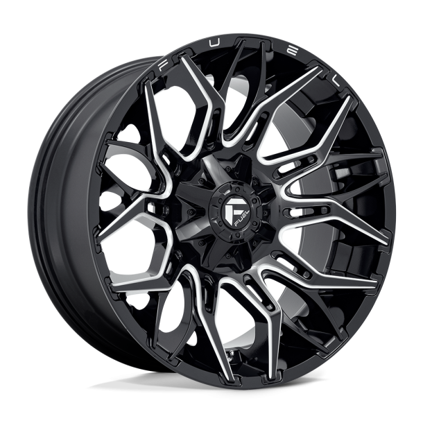 FUEL D769 TWITCH Glossy Black Milled 22X10 8X165.1 (BS 4.79) CB 125.10