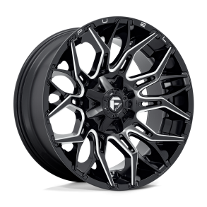 FUEL D769 TWITCH Glossy Black Milled 22X10 8X180 (BS 4.79) CB 124.20