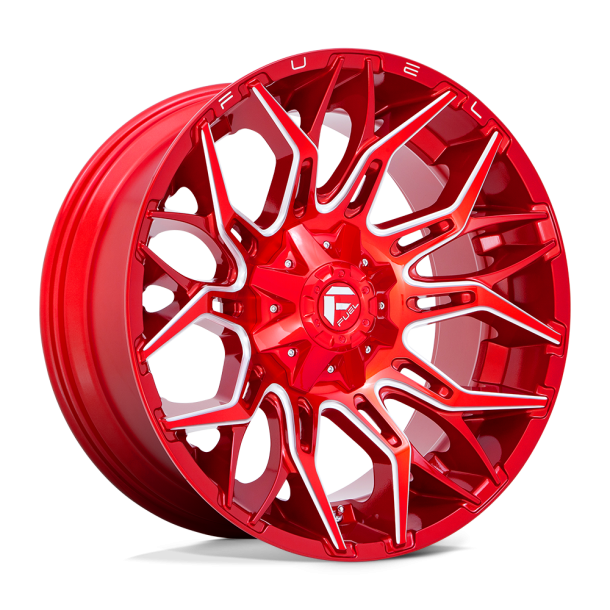 FUEL D771 TWITCH Candy Red Milled 22X10 8X165.1 (BS 4.79) CB 125.10