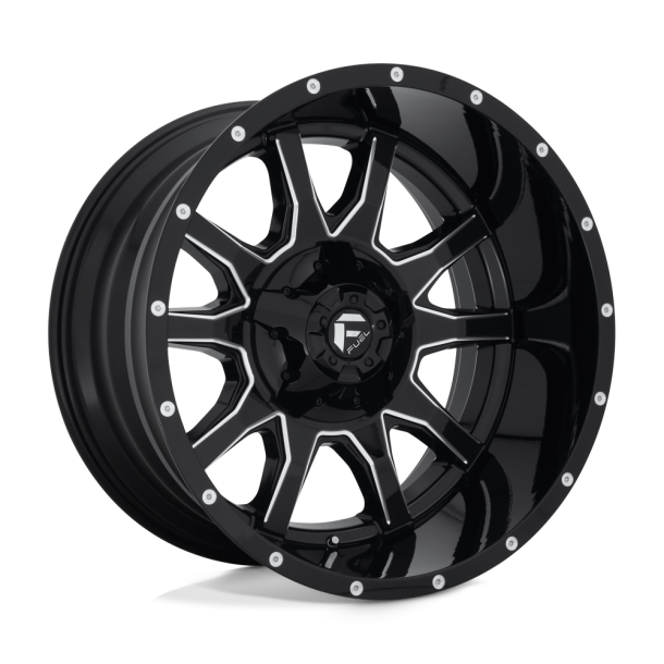 FUEL D627 VANDAL Gloss Black Milled 22X12 8X170 (BS 4.81) CB 125.10