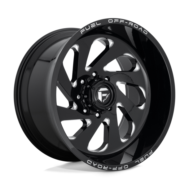 FUEL D637 VORTEX Gloss Black Milled 22X12 8X165.1 (BS 4.77) CB 125.10