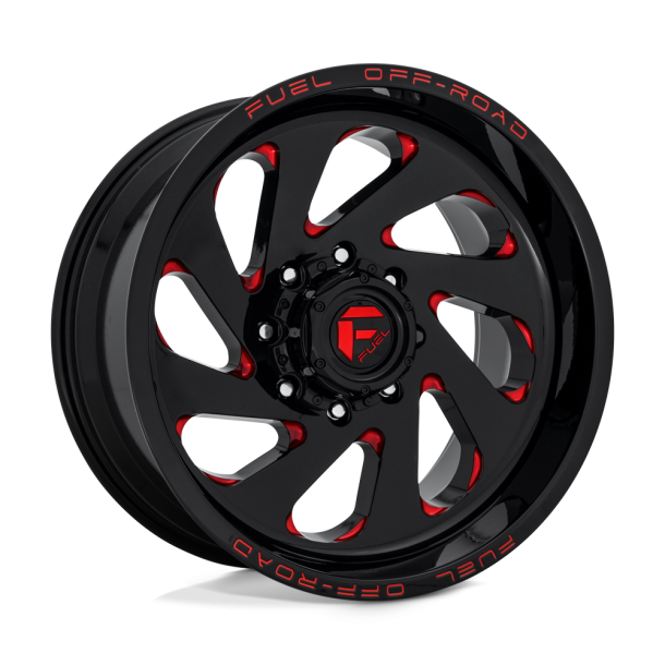 FUEL D638 VORTEX Gloss Black Red Tinted Clear 20X10 5X127 (BS 4.79) CB 78.10