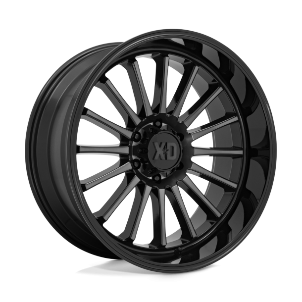 KMC XD XD857 WHIPLASH Gloss Black w/ Gray Tint 22X10 6X135 (BS 4.79) CB 87.10