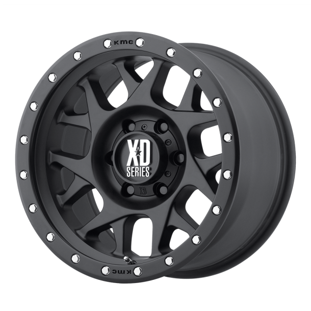 KMC XD XD127 BULLY Satin Black w/ Reinforcing Ring 16X8 6X139.7 (BS 4.50) CB 106.10