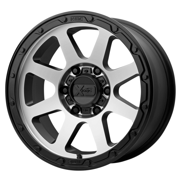 KMC XD XD134 ADDICT 2 Matte Black Machined Face 17X8.5 6X139.7 (BS 4.75) CB 106.10