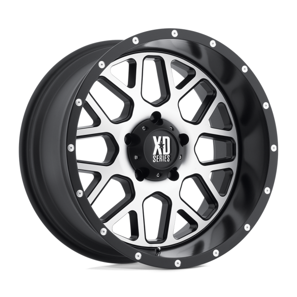 KMC XD XD820 GRENADE Satin Black Machined Face 18X9 5X127 (BS 4.53) CB 78.10