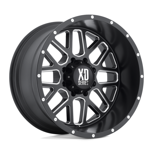 KMC XD XD820 GRENADE Satin Black Milled 18X9 5X127 (BS 4.53) CB 78.10