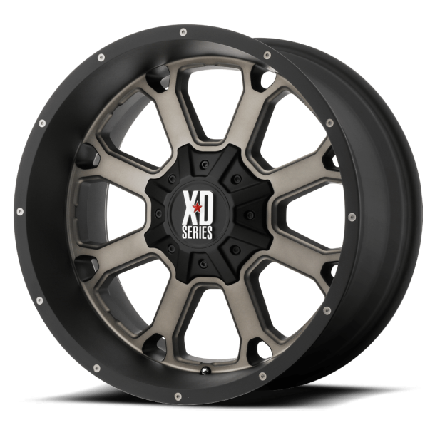 KMC XD XD825 BUCK 25 Matte Black Dark Tint 20X10 5X127 (BS 4.56) CB 78.10