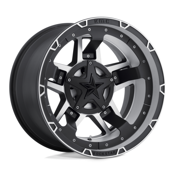 KMC XD XD827 ROCKSTAR III Matte Black Machined 18X9 6X139.7 (BS 5.00) CB 78.10