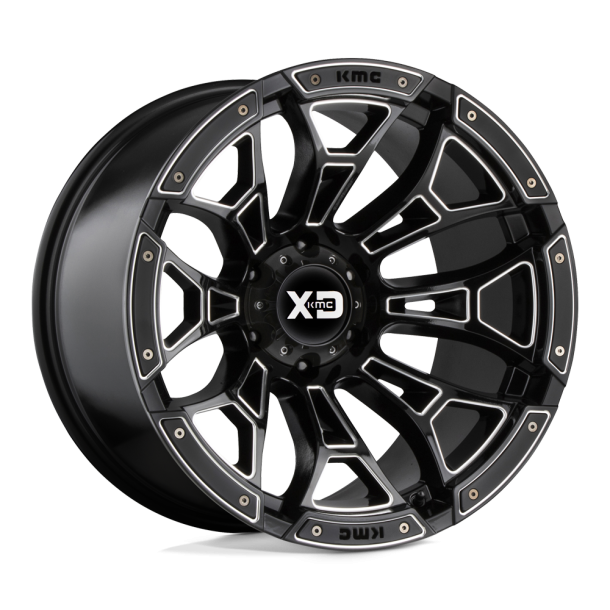 KMC XD XD841 BONEYARD Gloss Black Milled 18X10 5X127 (BS 4.79) CB 71.50