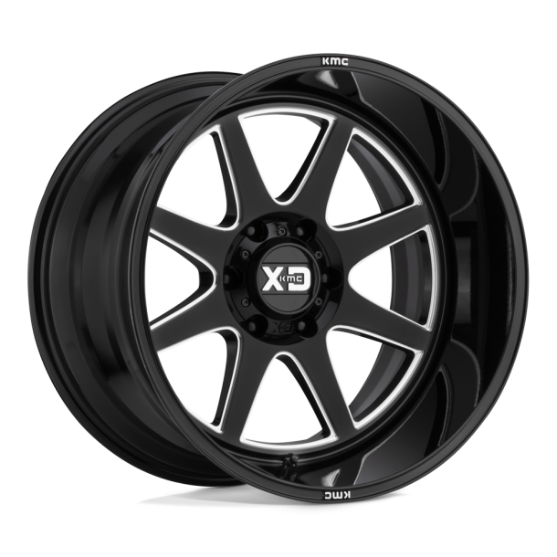 KMC XD XD844 PIKE Gloss Black Milled 20X10 5X127 (BS 4.79) CB 71.50