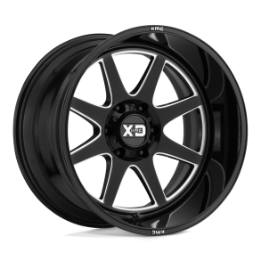 KMC XD XD844 PIKE Gloss Black Milled 20X9 6X135 (BS 5.00) CB 87.10