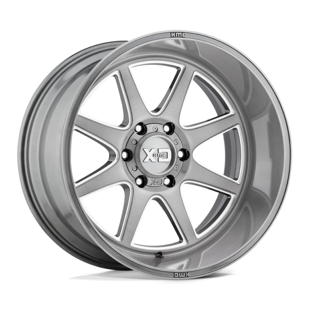 KMC XD XD844 PIKE Titanium Brushed Milled 20X10 5X127 (BS 4.79) CB 71.50