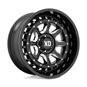 KMC XD XD866 OUTLANDER Gloss Black Milled 20X10 8X170 (BS 4.79) CB 125.10