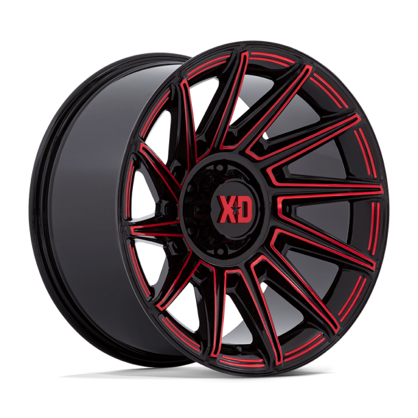 KMC XD XD867 SPECTER Gloss Black w/ Red Tint 20X10 5X127 (BS 4.79) CB 71.50