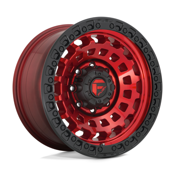 FUEL D632 ZEPHYR Candy Red Black Bead Ring 17X9 5X127 (BS 4.53) CB 71.50