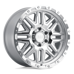 BLACK RHINO ALAMO Silver w/ Mirror Face & Stainless Bolts 17X9 6X139.7 (BS 5.47) CB 112.10