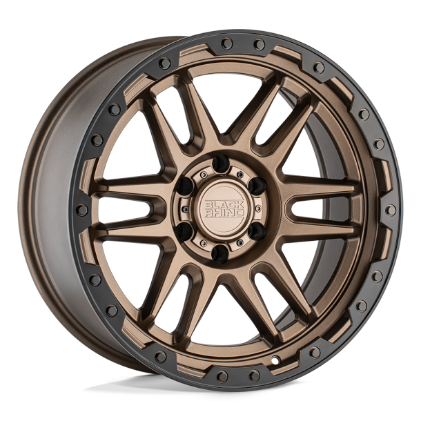 BLACK RHINO APACHE Matte Bronze w/ Black Ring & Black Bolts 17X8.5 5X127 (BS 4.04) CB 71.50