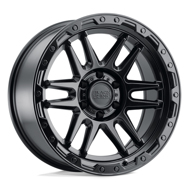 BLACK RHINO APACHE Matte Black w/ Black Bolts 17X8.5 5X127 (BS 4.04) CB 71.50