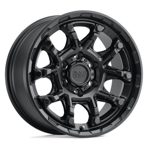 BLACK RHINO ARK Matte Black w/ Gloss Black Bolts 17X8.5 5X127 (BS 4.04) CB 71.50